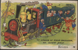 51 REIMS - EN VITESSE ET SANS SECOUSSE, EN AVANT POUR REIMS - Carte à Système - RCPA 04 - Reims