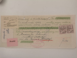 Mandat A L'ordre, Comptoir électrotechnique Luxembourgeois 1952 Avec Timbre Effets De Commerce 4Fr - Taxes