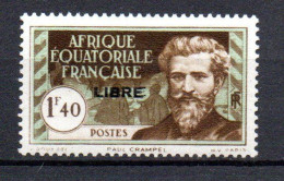 Col33 Variété Colonie AEF Afrique N° 117a Double Surcharge Neuf X MH Cote : 60,00€ - Unused Stamps