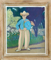 Franck Bauer 1941 - Auto-portrait De La Voix De Londres. Dimensions 25x30cm - Olii