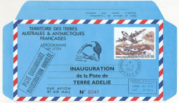 TAAF - Aérogramme 5,70 Inauguration De La Piste De Terre Adélie - Dumont D'Urville T. Adélie 11/11/1994 - Repiquage - Brieven En Documenten