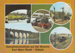 D-04720 Döbeln - Karl-Marx-Stadt - Bahnhof Braunsdorf - Dampflokomotiven - Railway - Train - Doebeln