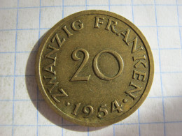 Sarre 20 Franken 1954 - 20 Frank