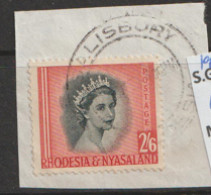 Rhodesia And Nyasaland  1954   SG 12 2/6d   Fine Used On Piece - Rhodésie & Nyasaland (1954-1963)