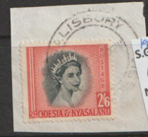 Rhodesia And Nyasaland  1954   SG 12 2/6d   Fine Used On Piece - Rodesia & Nyasaland (1954-1963)