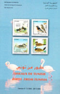 2004 -Tunisie/ Y&T 1526 -- 1529 - Oiseaux De Tunisie - Prospectus - Tunisie (1956-...)