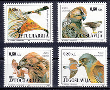 Yugoslavia 1994 Fauna Birds Of Prey Eagles Protected Animals, Set MNH - Aigles & Rapaces Diurnes