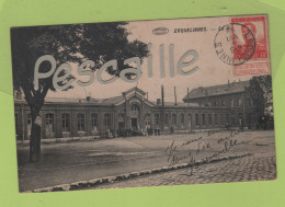 HAINAUT - CP ANIMEE ERQUELINNES - LA GARE - PREAUX à GHLIN / EDIT. LONGFILS-MERELLE - CIRCULEE EN 1912 - Erquelinnes