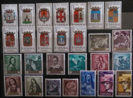 España: Año. 1962 - Completo - 75/Valores. **Nuevos Sin Charnelas. EDIFIL. Números - 1406/1480 - Años Completos