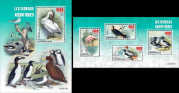 Centrafrica 2023, Animals, Water Birds, Penguin, 4val In BF+BF - Grues Et Gruiformes