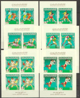 Libia1985, Football World Cup In Mexico, 4val X6BF IMPERFORATED - Libye