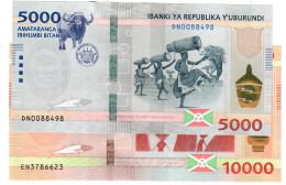 SET Burundi 5000 & 10000 Francs 2022 (2023) UNC - Burundi