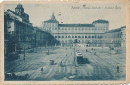 2f.268  TORINO - Piazza Castello - Tram - 1919 - Tarjetas Panorámicas