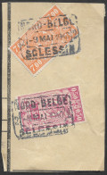 TR141 + TR159 Oblit. Nord-belge Sclessin Le 9 Mai 1940 (Alb Vert 1) - Documents & Fragments