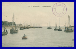 * Cp Toilée - LE HOURDEL - Entrée Du Port - Bateau - Barque - Animée - Colorisée - 4 - Edit. GAVOIS - Le Hourdel