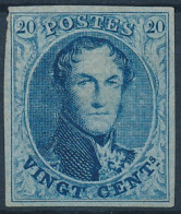[(*) SUP] N° 11, 20c Bleu, Belles Marges Régulières - Certificat Photo Kaiser. Splendide - Cote: 475€ - 1858-1862 Medaglioni (9/12)