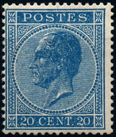 [** B/TB] N° 18A, 20c Bleu Outremer, Fraîcheur Postale (gomme Légèrement Grattée) - Certificat Photo - Cote: 1930€ - 1865-1866 Perfil Izquierdo