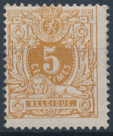 [* SUP] N° 28B, 5c Ocre-rouge Vif, Légère Trace - Très Frais - Cote: 120€ - 1869-1883 Leopold II.