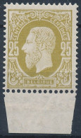 [** SUP] N° 32B, 25c Jaune-olive, Bon Centrage Pour Ce Timbre, Bdf - Fraîcheur Postale - Cote: 500€ - 1869-1883 Léopold II