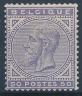 [* TB] N° 41, 50c Violet Pâle, Joli Centrage (non Compté) - Très Frais - Cote: 440€ - 1869-1883 Leopold II