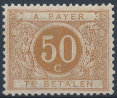 [** SUP] TX8, 50c Ocre-brun, Bon Centrage - Fraîcheur Postale - Cote: 207€ - Timbres