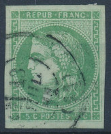 [O SUP] N° 42B, 5c Vert-jaune, Belles Marges Régulières - Très Frais - Cote: 220€ - 1870 Uitgave Van Bordeaux