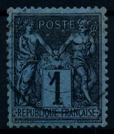 [O SUP] N° 84, 1c Noir/bleu De Prusse Avec Dentelure Et Centrage Parfaits (rare) - Signé Calves Et Maury + Certificat Ph - Autres & Non Classés