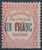 [** SUP] TX63, Unf/60c Rouge - Fraîcheur Postale - Cote: 85€ - 1859-1959 Mint/hinged