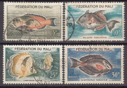 Mali 1960 Fish Mi#6,7,10,11 Used - Mali (1959-...)