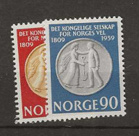 1959 MNH Norway Mi 434-35, Postfris** - Ungebraucht