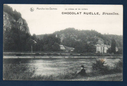 Marche-les-Dames ( Namur). Le Château  De La Famille D' Arenberg Et Les Rochers. Pub Chocolat Ruelle, Bruxelles - Namen