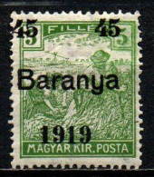 UNGHERIA - BARANJA - 1919 - SOVRASTAMPATO - MH - Unused Stamps