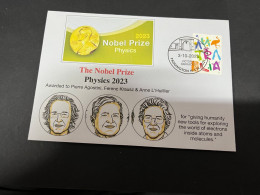 6-10-2023 (3 U 27) Nobel Physics Prize Awarded In 2023 - 1 Cover - OZ Stamp (postmarked 3-10-2022) - Prix Nobel