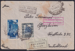 F-EX35337 LYBIA 1934 TRIPOLITANIA AIR COVER TO GERMANY.  - Libye