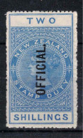 NZ 1911 2sh Blue Official LHM Sc O38 #ZZ01 - Dienstzegels