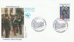 " REHABILITATION DU CAPITAINE DREYFUS " Sur Enveloppe 1er Jour De 2006. N° YT 3938  . Parfait état. FDC A SAISIR ! - Militaria