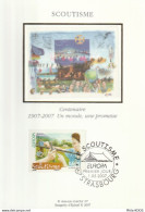 " EUROPA 2007 : LE SCOUTISME  " Sur Carte Maximum Sur Soie De 2007. N° YT 4049. Parfait état. CM  A SAISIR ! - Briefe U. Dokumente