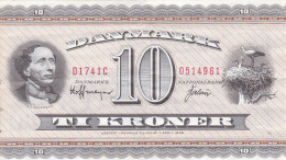 Danemark - Billet De 10 Kroner - H.C. Andersen - Loi 7 Avril 1936 - Non Daté (1974) - P44z - Danemark