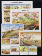 Zambia-1999 Prehistoric Animals-6 St.+4 M/sh.MNH** - Zambia (1965-...)