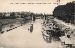 FRANCE - Charenton - Arrivée D'un Bateau De Paris - EM - Carte Postale Ancienne - Charenton Le Pont