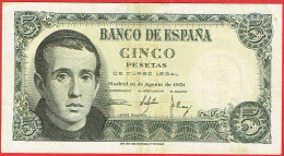 Espagne - Billet De 5 Pesetas - Jaime Balmes - 16 Août 1951 - P140a - 5 Pesetas