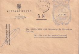 JUZGADO  DE PAZ  1980  GABALDON   CUENCA - Postage Free