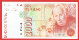 Espagne - Billet De 2000 Pesetas - José Celestino Mutis - 24 Avril 1992 - P164 - [ 4] 1975-… : Juan Carlos I