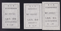 CHINA  GUIZHOU SONGTAO 554100  ADDED CHARGE LABEL (ACL)  0.20 YUAN X 1,0.50 YUAN X 1,1.0 YUAN X 1 SET - Otros & Sin Clasificación