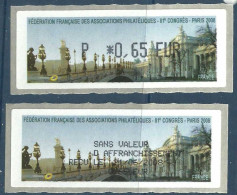 Vignette De Distributeur LISA - ATM - Pont Alexandre III - Grand Palais - Paris - Avec Reçu - 1999-2009 Illustrated Franking Labels