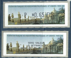Vignette De Distributeur LISA - ATM - Pont Alexandre III - Grand Palais - Paris - Avec Reçu - 1999-2009 Vignettes Illustrées