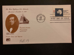 LETTRE IUSA TP ANTARCTIC TREATY 1961 1971 8c OBL.MEC. JUN 23 1971 WASHINGTON FDC - Géographie