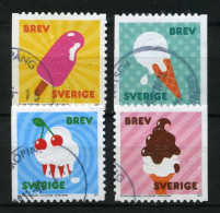 Réf 77 < -- SUEDE 2011 < Yvert N° 2802 à 2805  Ø < Mi 2822-2825 Ø Used -- > Glaces Glace - - Used Stamps