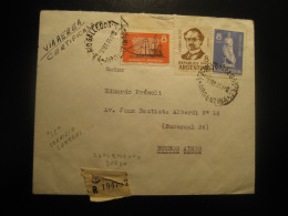 RIO GALLEGOS 1965 To Buenos Aires Registered Air Mail Cancel Cover ARGENTINA - Storia Postale