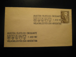 VILLA BALLESTER 1967 Muestra Filatelica Circulante Cancel Cover ARGENTINA - Covers & Documents